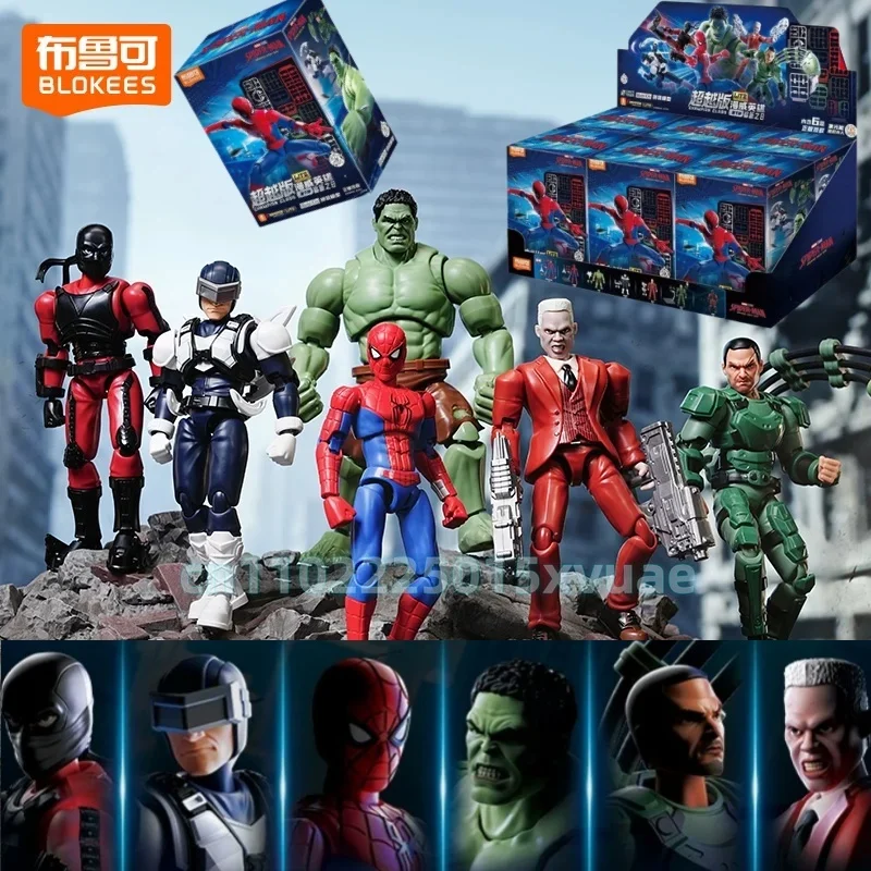 Фото Новые фигурки Blokees Marvel Heroes Ultimate Lite: Халк, Бумеранг, Скраб, Скорпион — сборные модели, коллекционные подарки №1