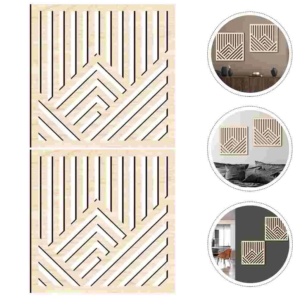 

Настенная Наклейка для дома и офиса, 2 шт., подвеска для гостиной, деревянные абстрактные панели