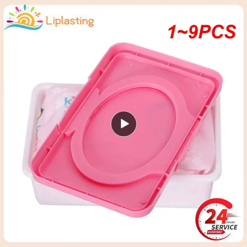 

1~9PCS Wet Tissue Box Baby Wipes Storage Case Napkin Dispenser Plastic Paper Container Tissue Holder Baby Care Stroller