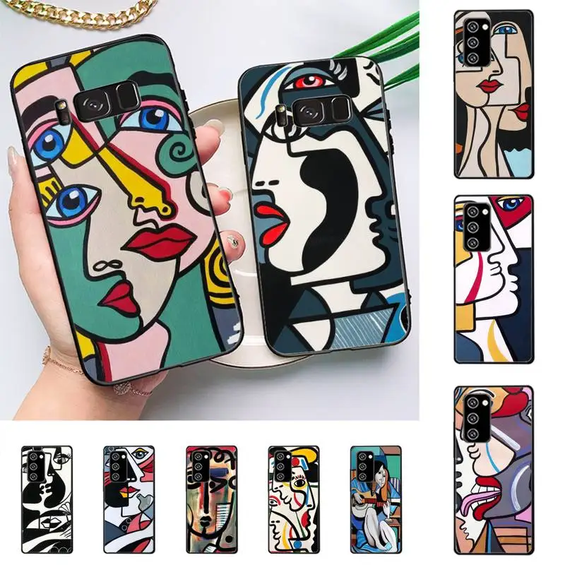 

Picasso Abstract Art Painting Phone Case For Samsung Galaxy Note 10Pro Note 20ultra cover for note20 note10lite M30S Back Coque