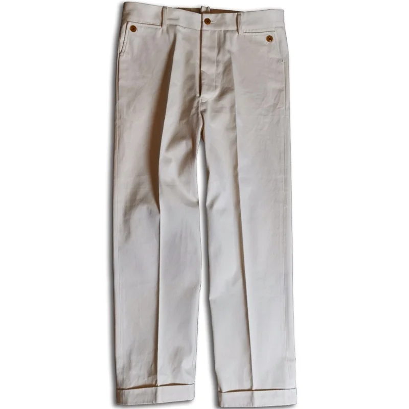 

Men’s Wide Leg Pants Vintage Amekaji Classic Chino High Waist Casual Loose Baggy Straight Trousers Male Workwear Essential