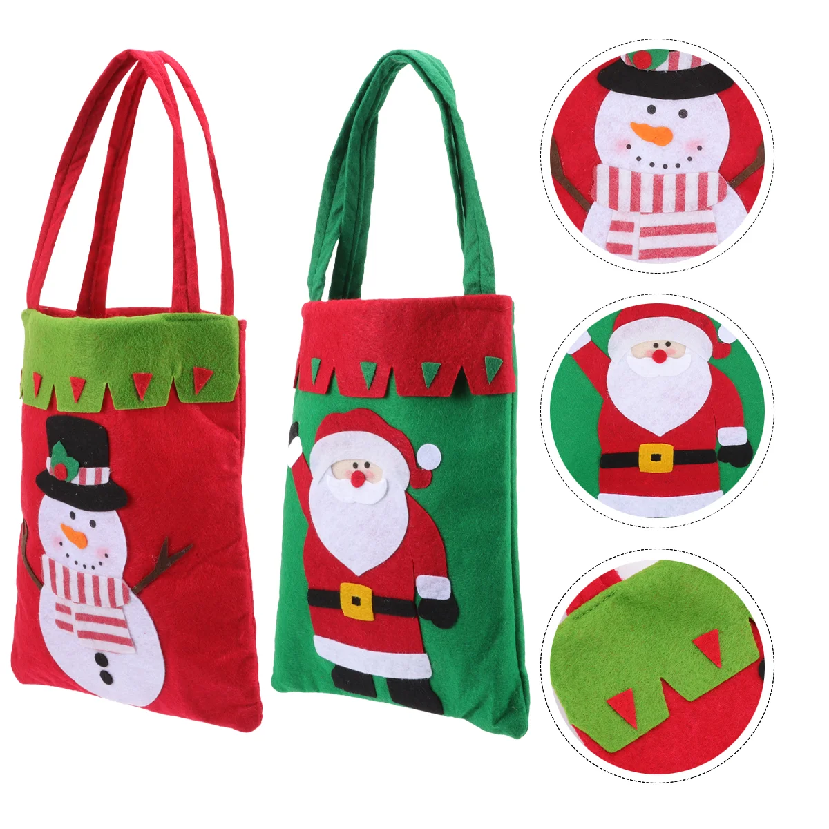 

Christmasgift Tote Candyparty Box Pouch Present Treat Holiday Treats Holder Packingcookie Biscuit Santa Sack Decorative Reindeer