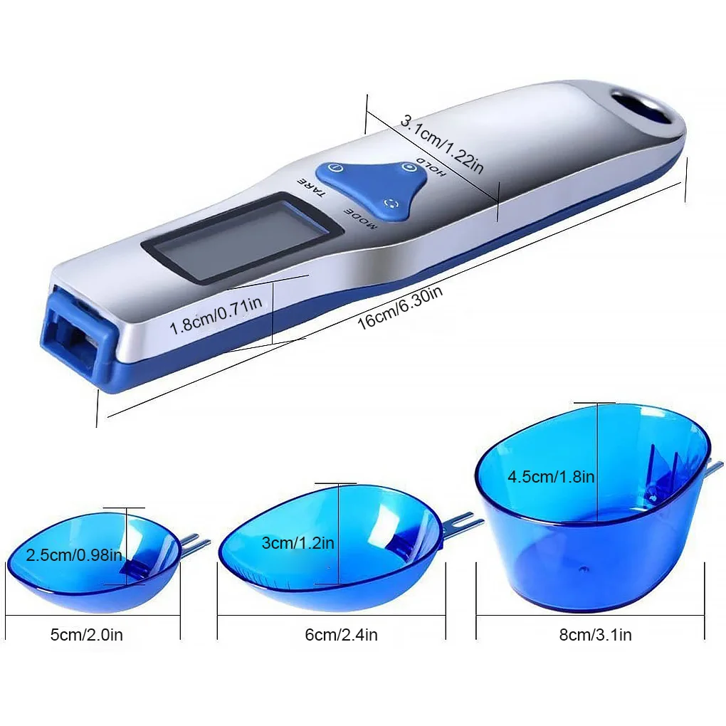 

Portable Kitchen Scale Digital Scoop Weighing Cup Food Weight Scales