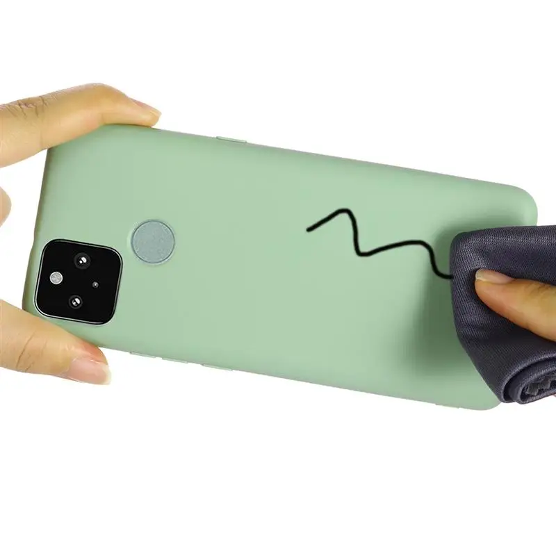 Оригинальный чехол из жидкого силикона для Google Pixel 4a 5G 5a 5 4 XL телефона задняя