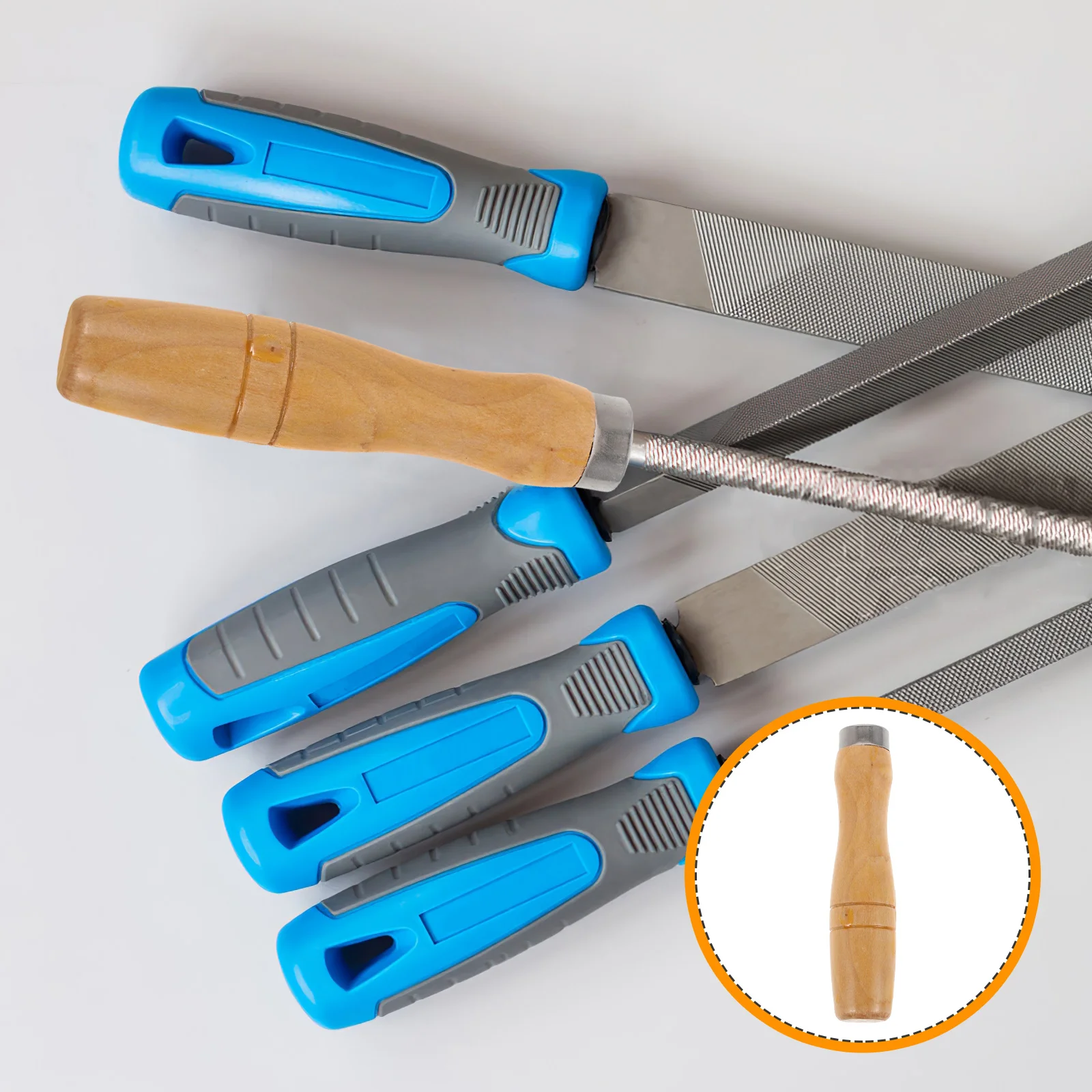 5-шт электрическая бензопила с деревянной ручкой для инструментов обрезки файлов