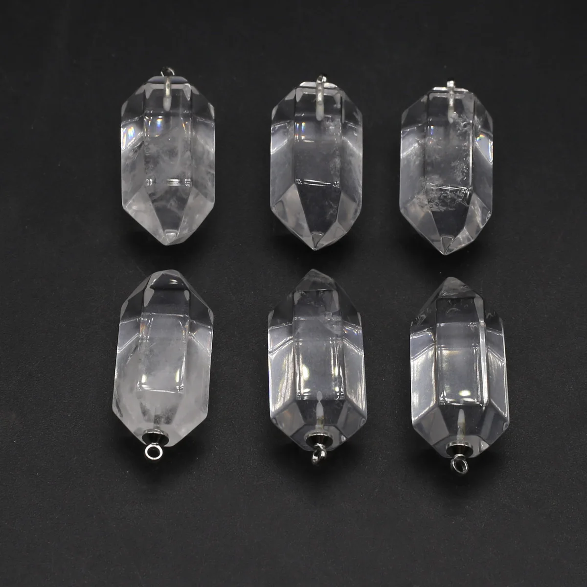 

1Pcs Natural Clear Quartz Stone Crystal Hexagonal Reiki Healing Chakra Pendants DIY Jewelry Making Necklaces 12x33mm