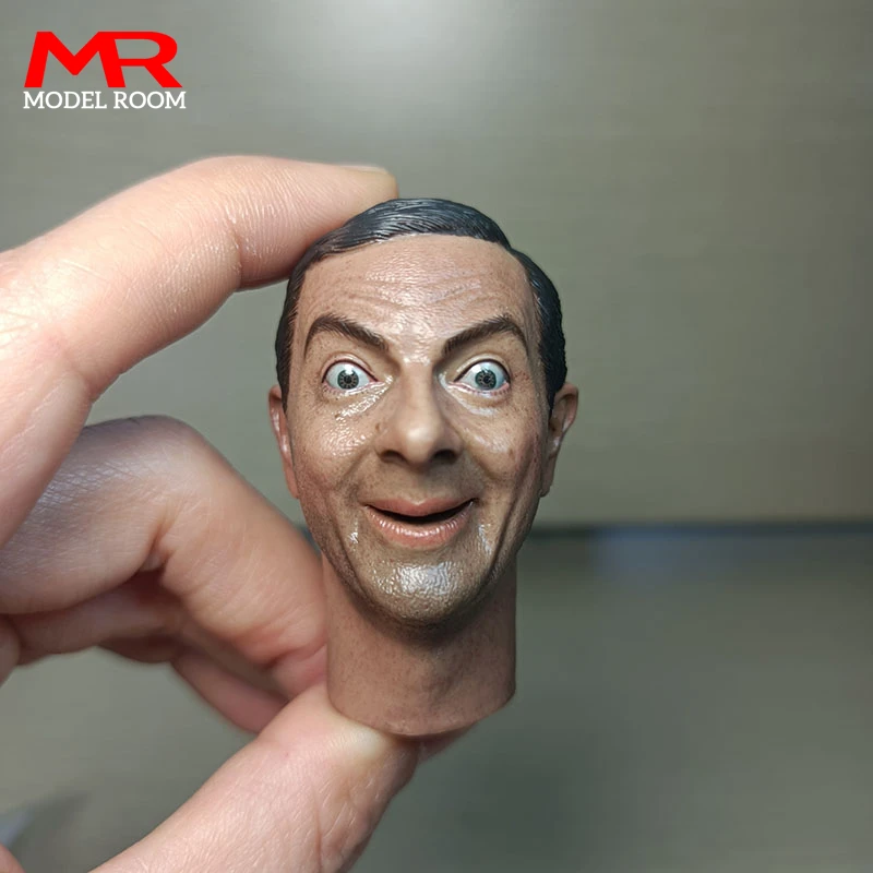 

1/6 Mr. Bean Funny Head Sculpt PVC Head Carving Model Fit 12'' Male Soldier Action Figure Body Dolls