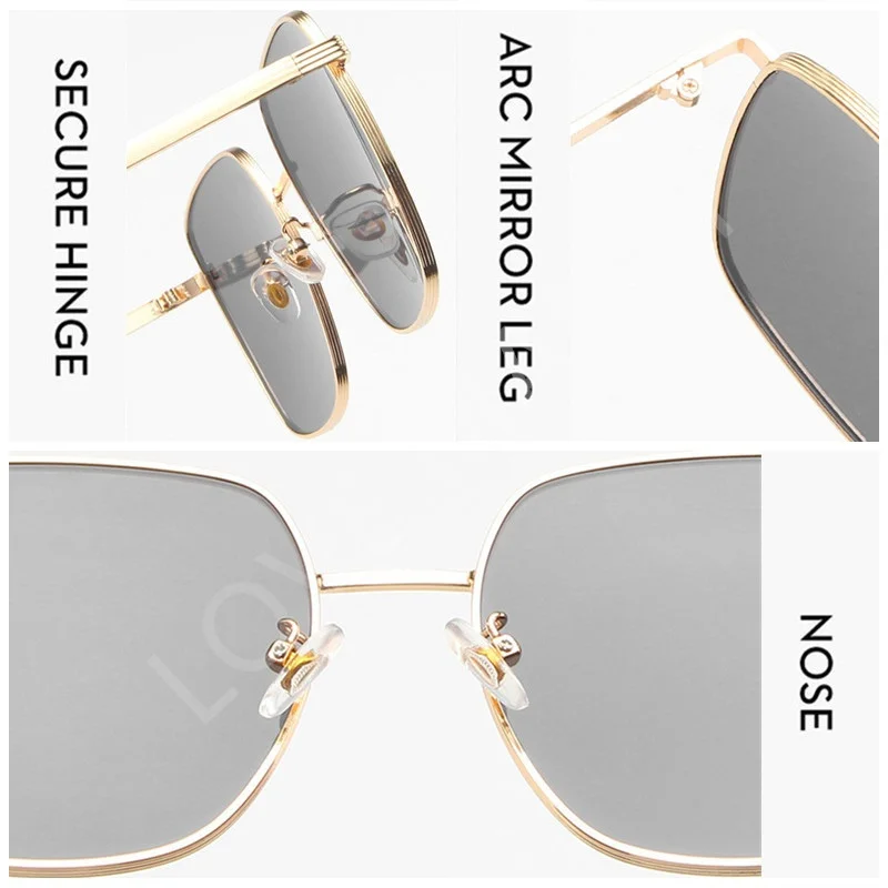 2024 модные солнцезащитные очки большого размера для женщин прозрачные большие