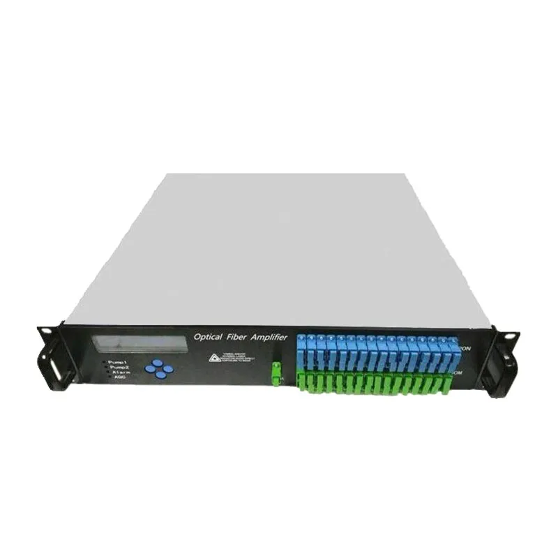 

FTTH 1550nm CATV Optical Amplifier -3~10dbm Input High Power With WDM 32 Port 22dBm Dual Power Supply Network Management EDFA