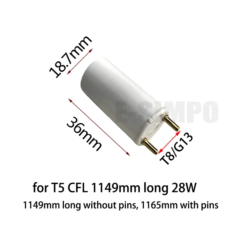 Фото 50 шт., 25 пар флуоресцентных ламп T8-T5 G13-G5 14 Вт 28 Вт CFL №1
