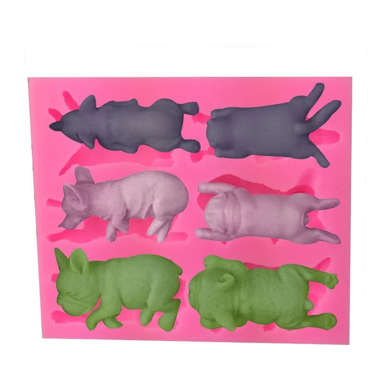 

Dogs Shape Silicone Fondant Cake Decorating Mold Handmade Soap Chocolate Polymer Clay Mould Animal Cake Baking Tool for Bakeware