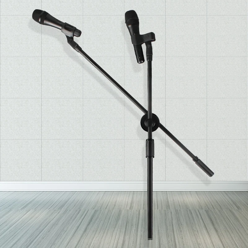 Microphone Holder Professional Swing Boom Floor Stand Mic Ajustable Stage Tripod Metal
