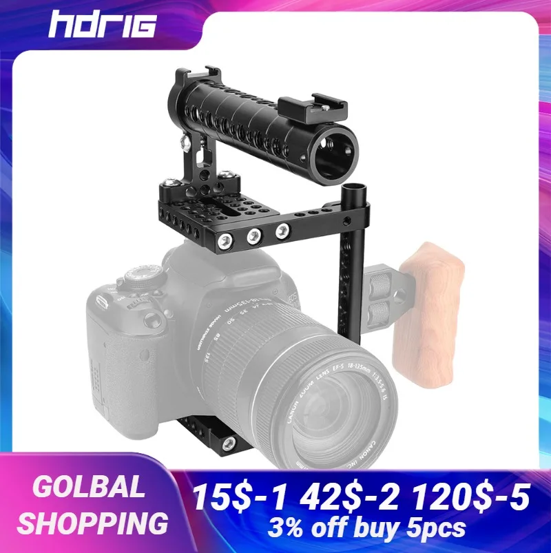 

Держатель для полукамеры HDRiG (боковой стержень 125 мм входит в комплект) с верхней ручкой из сыра и креплением для обуви 1/4-20 и 3/8-16 монтажных то...