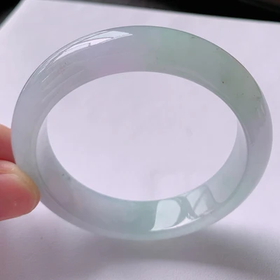 

Natural Light Burmese Jadeite 54mm-64mm Bracelet Elegant Princess Jewelry for Mom and Girlfriend