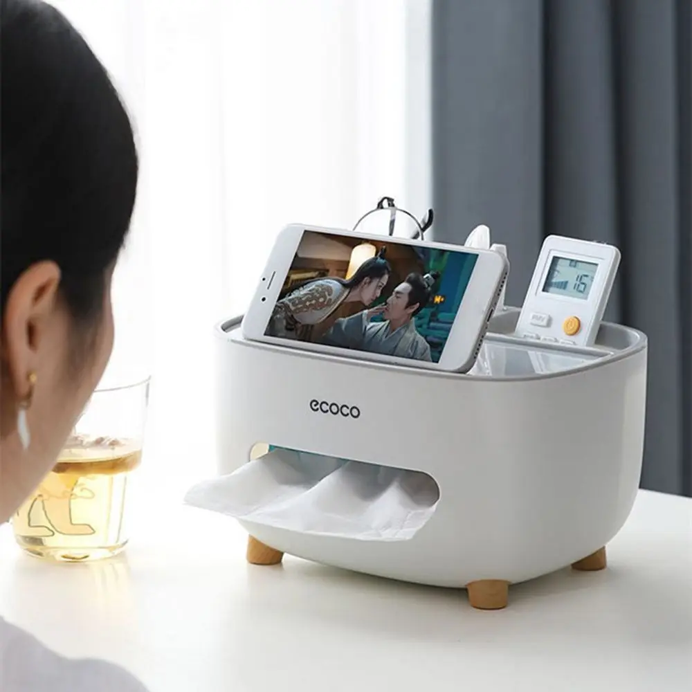 

Multi-function High Quality Desktop Storage Tissue Box Napkin Holder Remote Control Storage Box Sundries Organizer