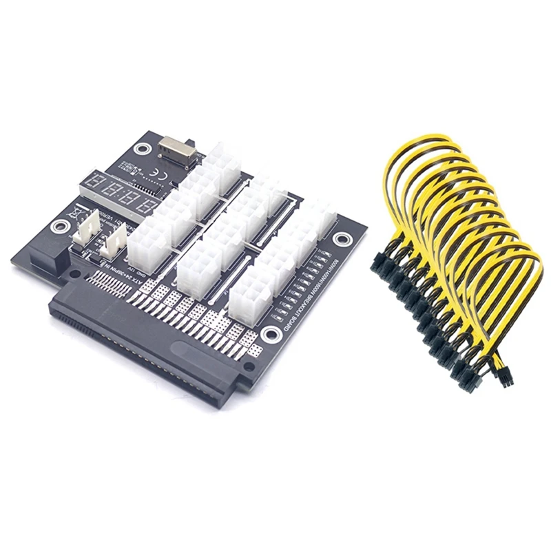 

Breakout Board For HP 750W/2200W GPU PSU Power Module Server Graphics Card Conversion 6Pin To 8Pin Cable For BTC Mining