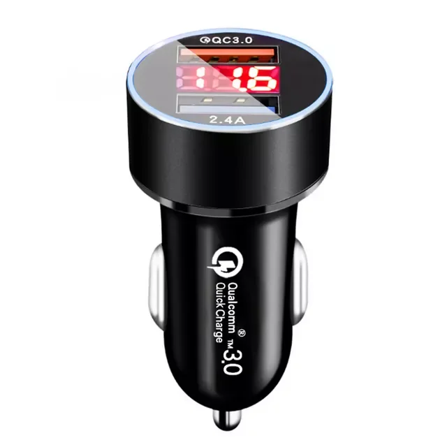 

Dual USB Car Charger LED Fast Charging Mobile Phone Charge For iPhone 12 11 mini Pro X XR Max 7 8 Plus Xiaomi Huawei Samsung
