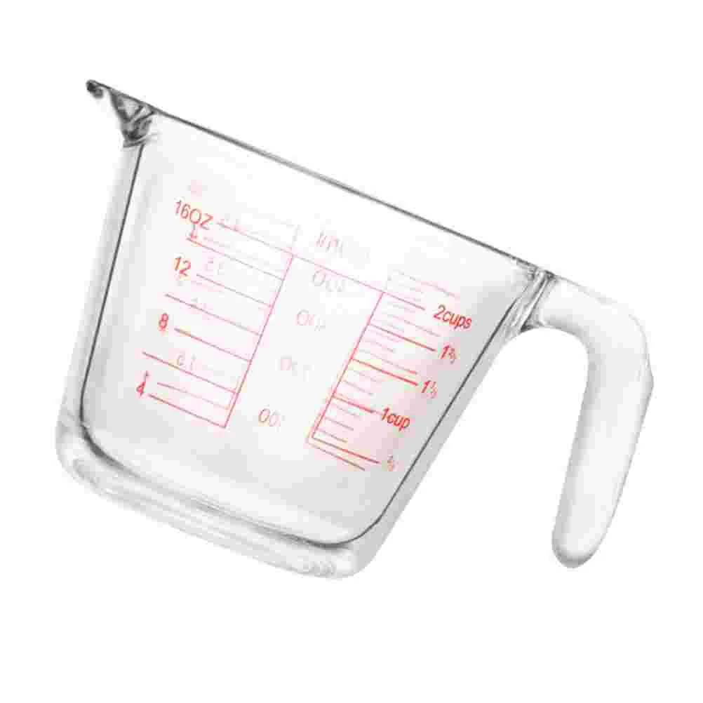 

Мерная чашка со шкалой, кухонная градуированная чашка, утолщенная стеклянная мерная чашка