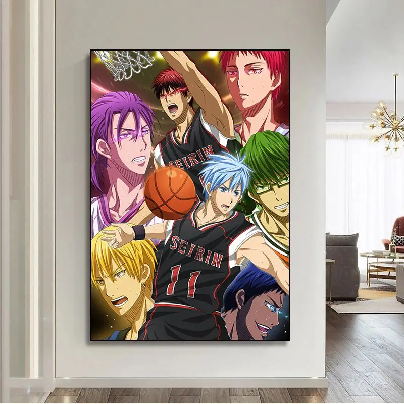 Anime Kuroko's Basketball DIY Sticky Poster HD Quality Wall Art Retro Plakaty do domu Estetyczna sztuka Malarstwo ścienne