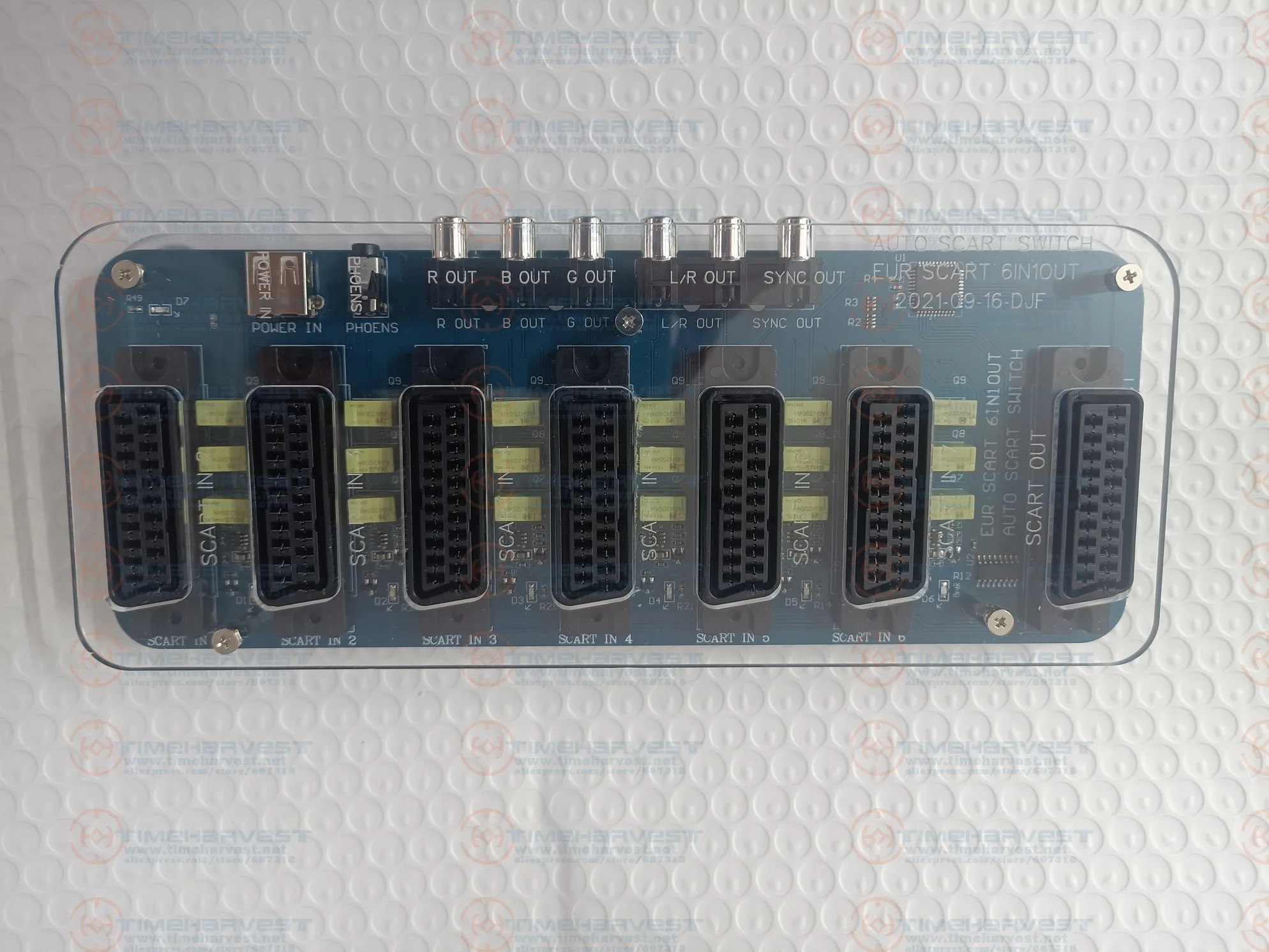 Новый 6-в-1 мини распределитель SCART преобразователь видео 6 вход и 1 выход автоматический переключатель EUR SCART разделитель преобразовательная плата устройство