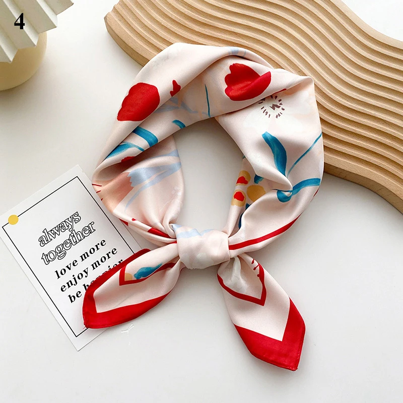 

Квадратный шарф с цветочным принтом синий Шелковый Атласный маленький шейный шарф платок хиджаб клубника тюльпан красный платок с принтом ...