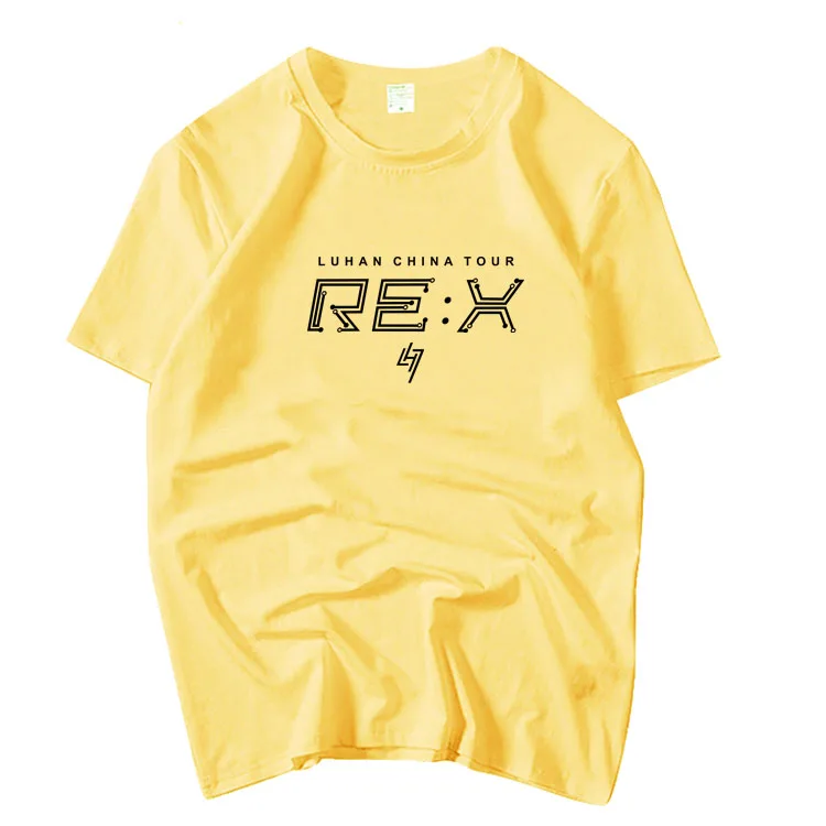 Футболка Luhan Re X Tour Supporter Повседневная Хлопковая Унисекс С Короткими Рукавами