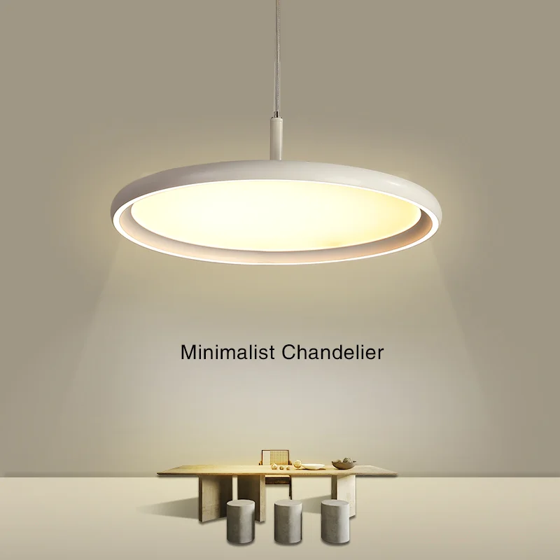 

2023 White Indoor Pendant Lamps Fashion Home Furniture Decoration Light Simple For Living Room Bedroom Study Modern LED Dimmable