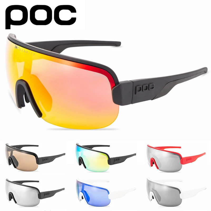 

Men Women POC AIM Polarized Cycling Sunglasses Mtb Road Bike Bicycle Eyewear Outdoor Sport Glasses MTB Eyewear Cycling Goggles