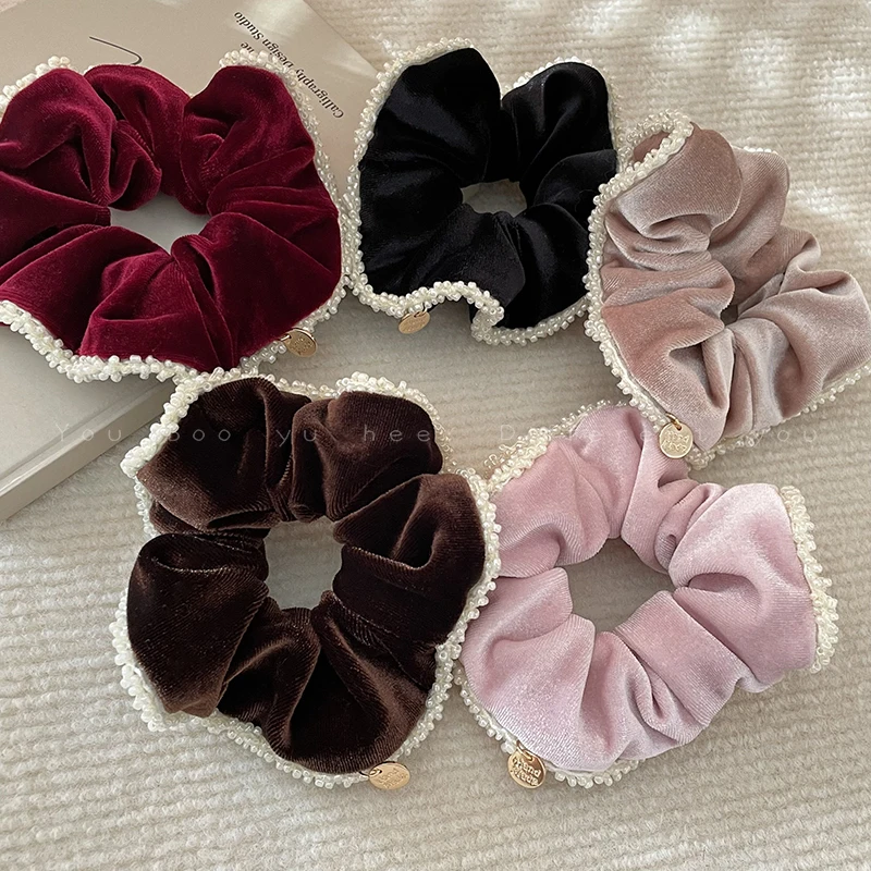 Доступно пять цветов-корейская Бархатная Золотая этикетка scruntie Для женщин-2023