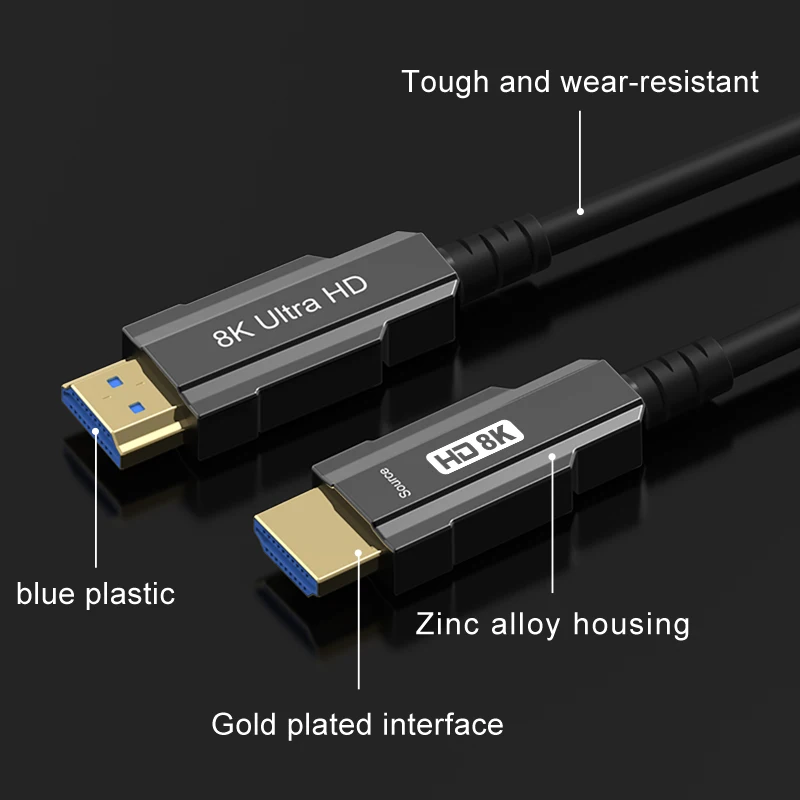 HDMI 2 1 волоконно-оптический кабель 8K @ 60 Гц 4K 120 48 Гбит/с HDR ARC HDCP для проектора HDTV Box