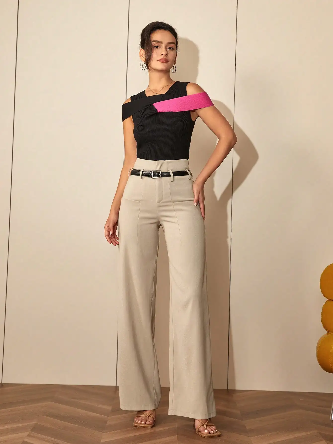 AEL весенняя повседневная рубашка контрастного цвета неправильной формы для