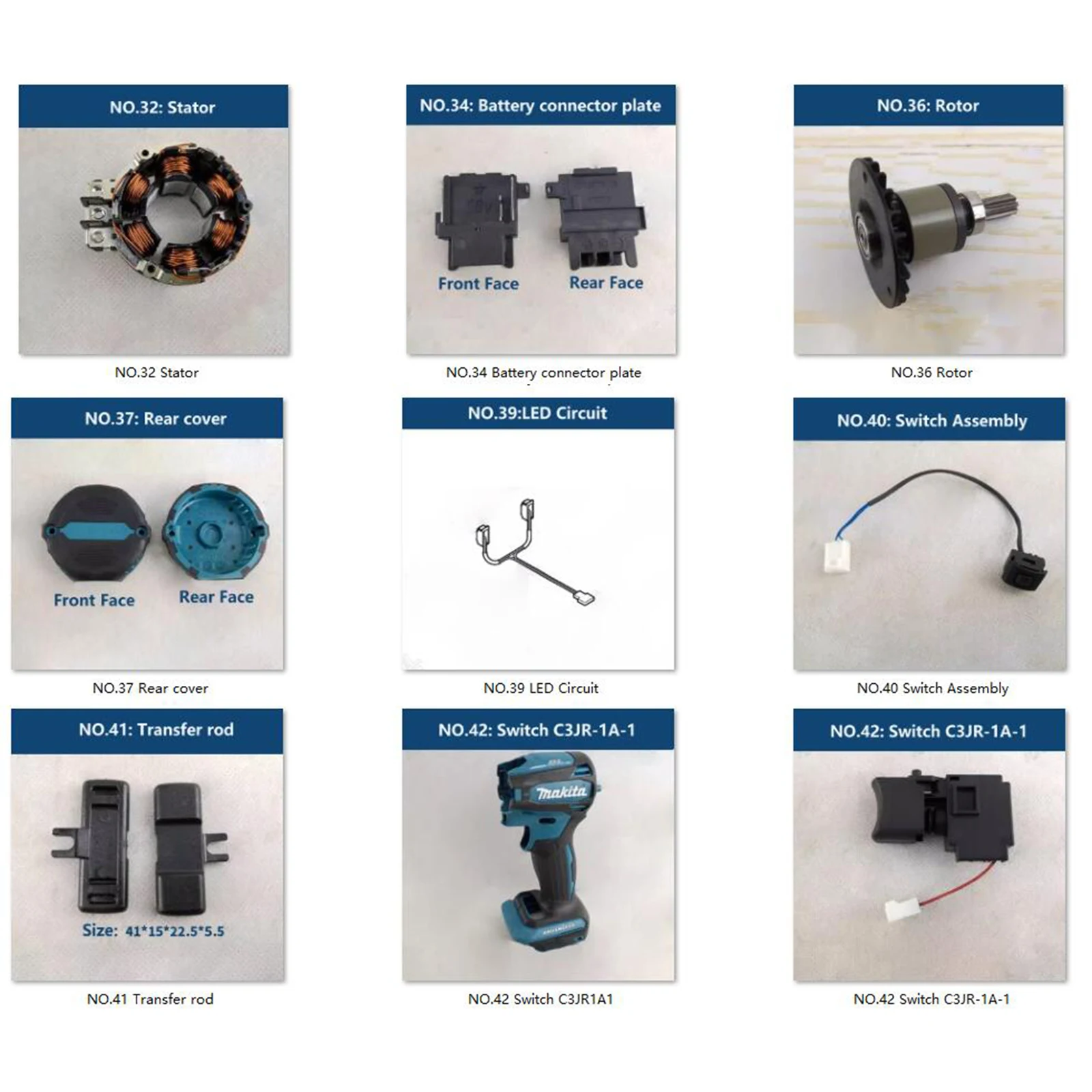 Оригинальный телефон переключатель в сборе перезаряжаемый ударный шуруповерт