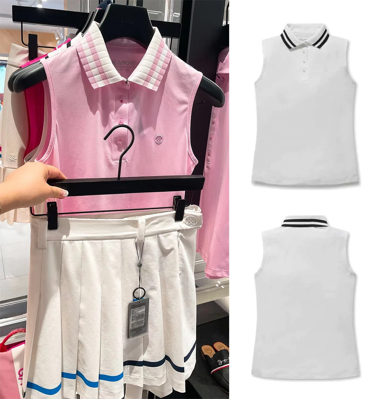 

Golf Sleeveless Polo Shirts Women's Summer Outdoor Sports Golf Top