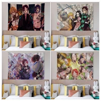 bandai anime demon slayer printed large wall tapestry bohemian wall tapestries mandala cheap hippie wall hanging