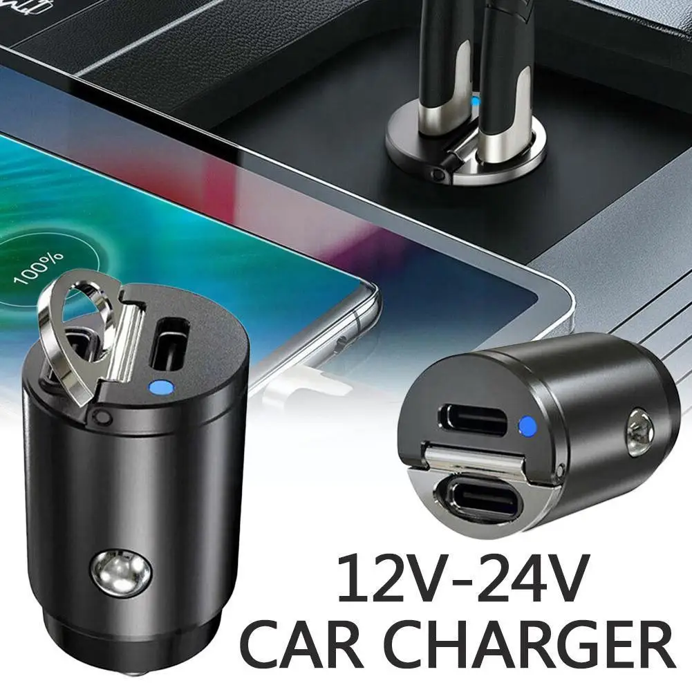 

Mini 12v-24v Car Charger Type C 3.0 4.0 Pd 3.0 22.5w Fast Lighter Usb Phone Cigarette Car Socket Charger Charging Vl131- J5q9