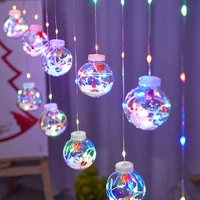 snowman wishing ball string lights christmas decoration lights festive shop window atmosphere dress up led curtain lights santa