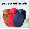 Solid Dogs Hoodies pet cat pocket sweatshirt Puppy warm Coat Dogs Jackets Sweatshirt Cat Costume Cotton Outfits 2