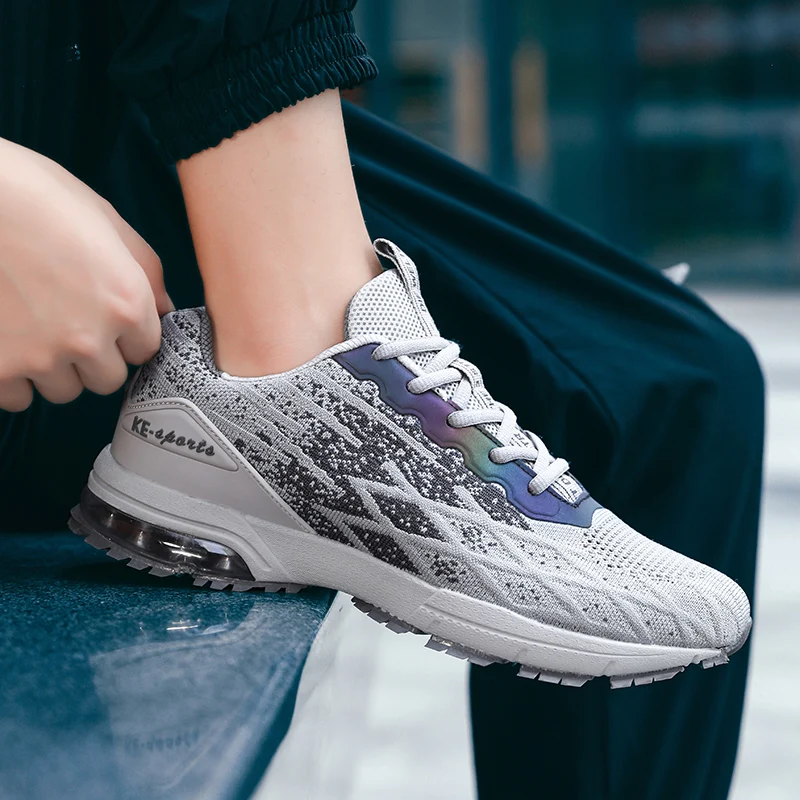 Mens Sneakers Running Shoes Air Cushioning Leisure Sport Zapatillas Hombre Four Seasons Sneakers Male Sports Running Shoes 39-46