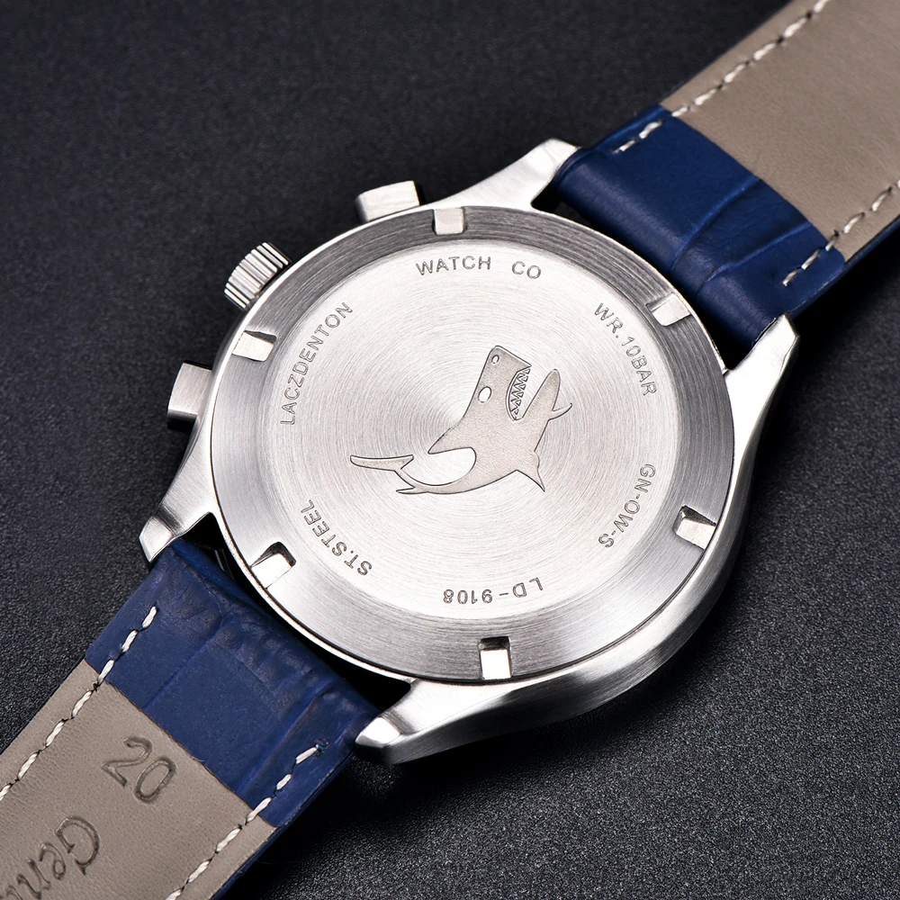 Lacz Denton 2022 Men's Watches Quartz Watch Men Top Brand Luxury Chronograph VK64 Sport Luminous 10Bar Waterproof Reloj Hombre enlarge