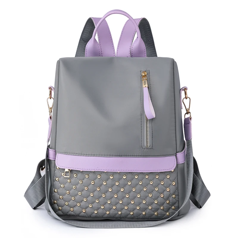 

Модный рюкзак, водонепроницаемый рюкзак для женщин, качественные школьные ранцы, Женская однотонная маленькая дорожная сумка, Женская многофункциональная сумка