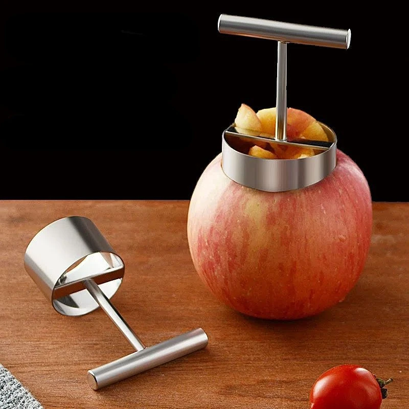 

Stainless Steel Apple Rice Mold Stewed Rock Sugar Pear Large Core Puller Fruit Core Hole Digger Remover Kitchen Gadgets 1Pcs