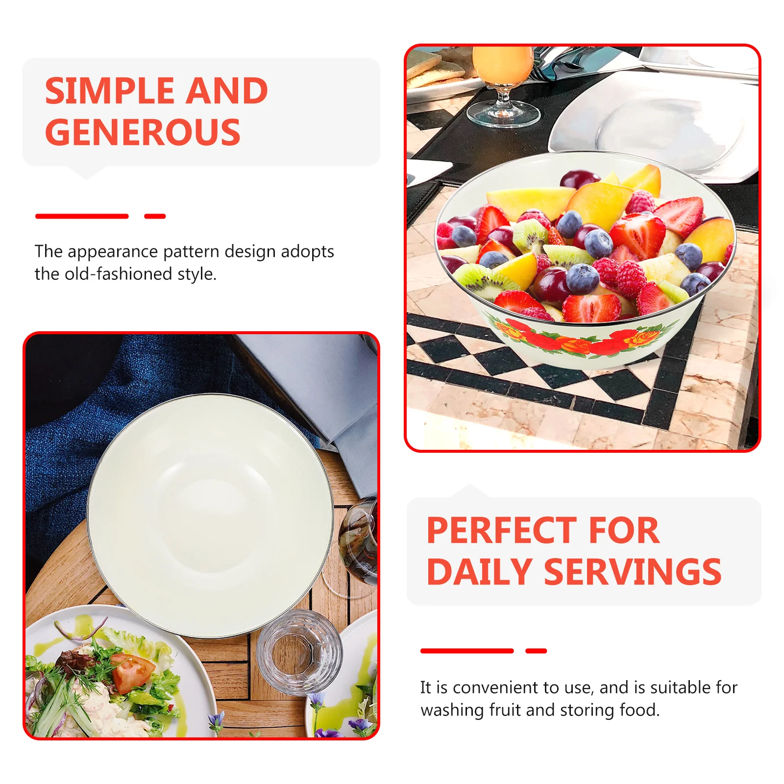 Чаша с эмалью чаша раковина суп винтажная эмалированная посуда смеситель для