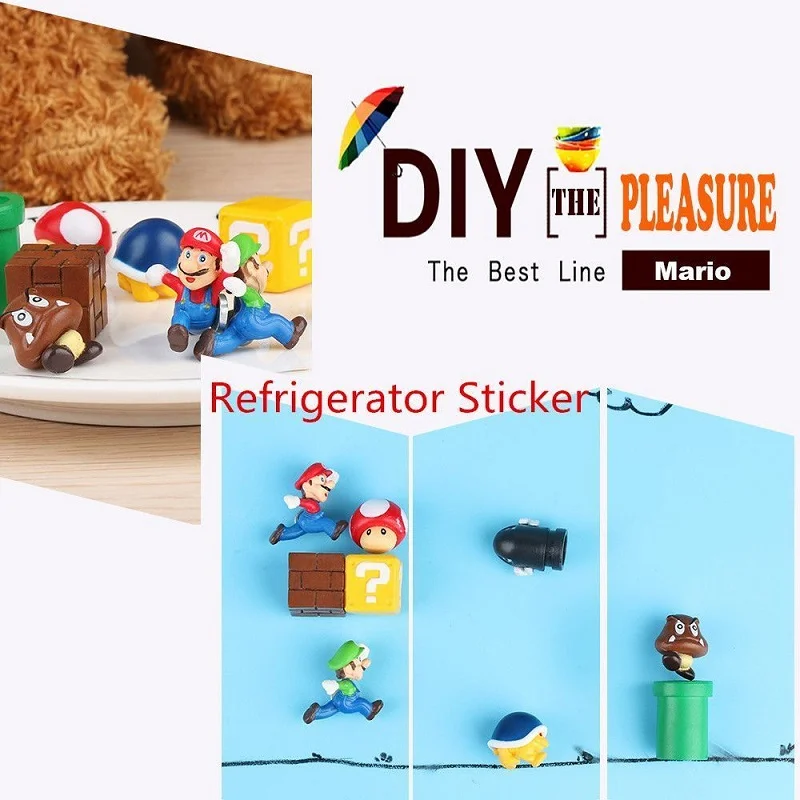 1/5/10pcs 3D DIY Refrigerator Magnet Sticker Adventure Fridge Birthday Party Cute Model Toy Home Decoration Refrigerator Sticker images - 6