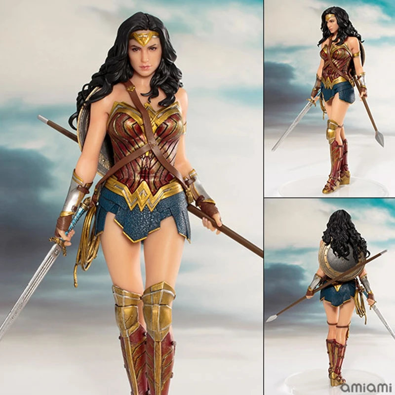 

19 см DC Лига Справедливости ARTFX + чудо-женщина Статуя Коллекционная модель экшн-Фигурки игрушки