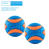1 pc pet dog rubber ball toys for dogs resistance to bite training funny interactive playing smarters pet sound toy dog supplies