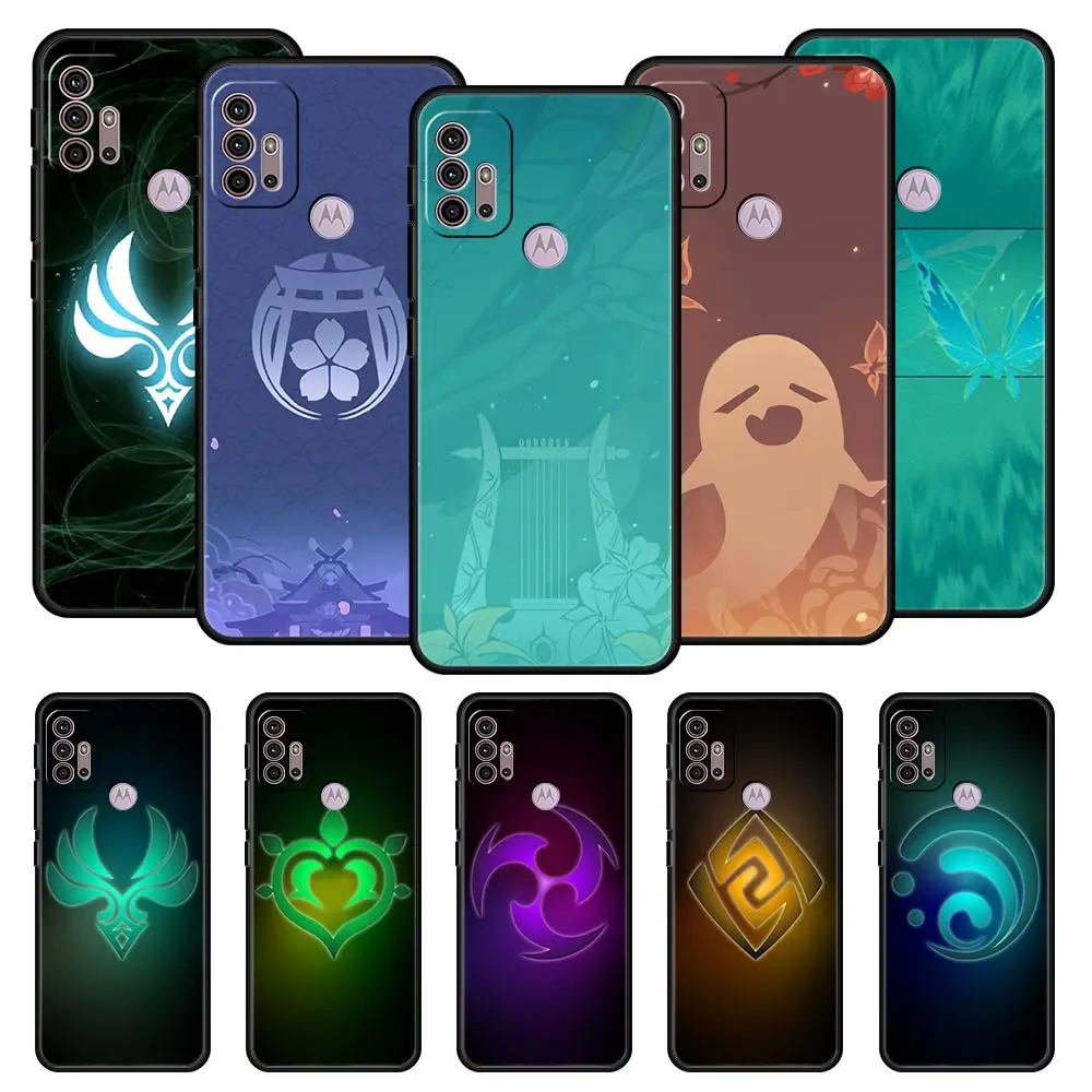 

Cover Case for Motorola Moto G30 G60 G22 G31 G51 G71 G200 Edge 20 30 S30 X30 One Fusion Capinha Shockproof Genshin Impact Game