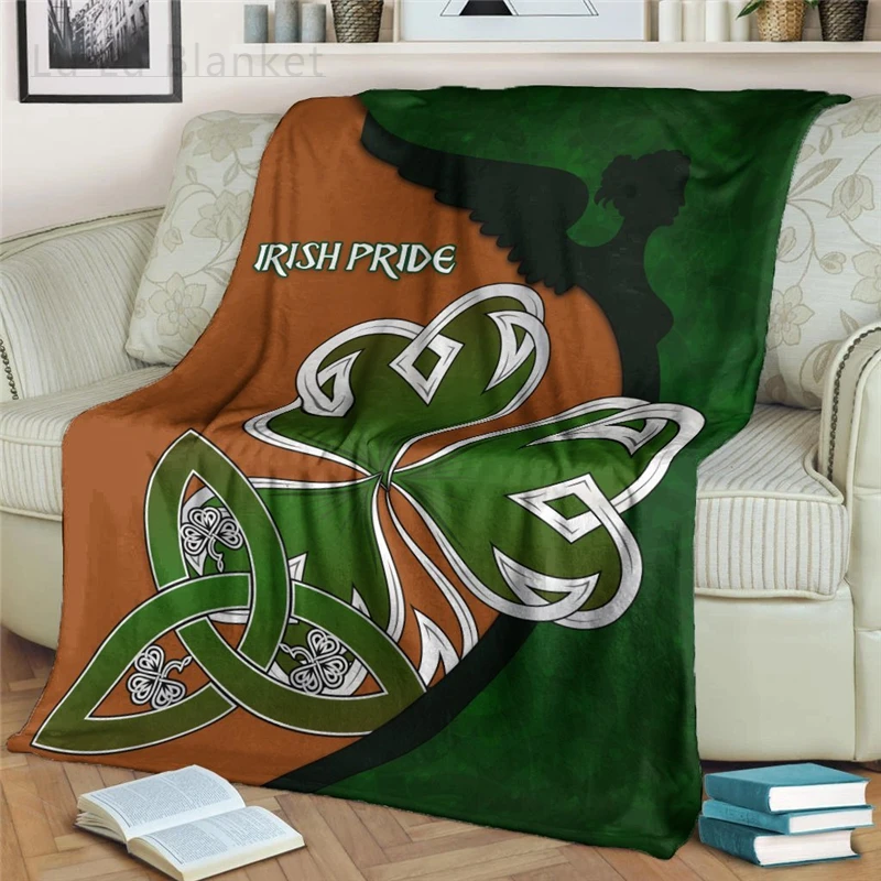 

Irish Pride Flannel Blanket 3D Print Children Adults Quilt Blanket Home Life Travel Airplane Portable Throw Blanket