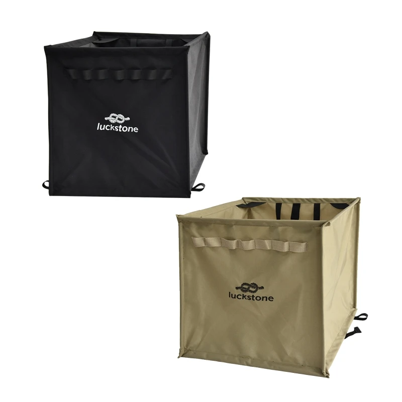 

Collapsible Camping Storage Basket with Handle, Waterproof Storage Bin