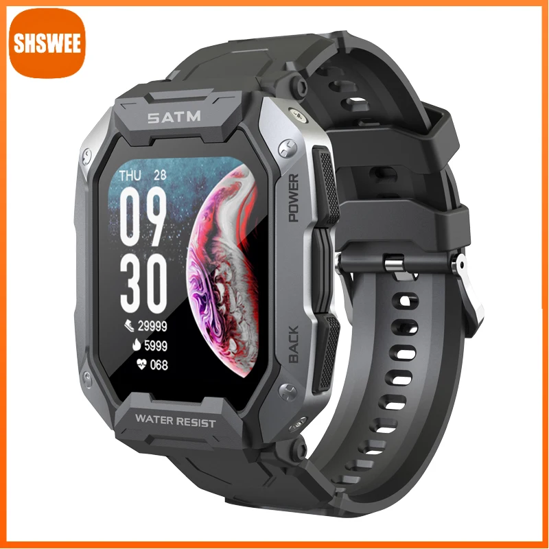 

For Xiaomi Huawei Swim Sport Smart Watch Mens Heart Rate Blood Pressure Smartwatch 5ATM Waterproof Fitness Watch Bluetooth