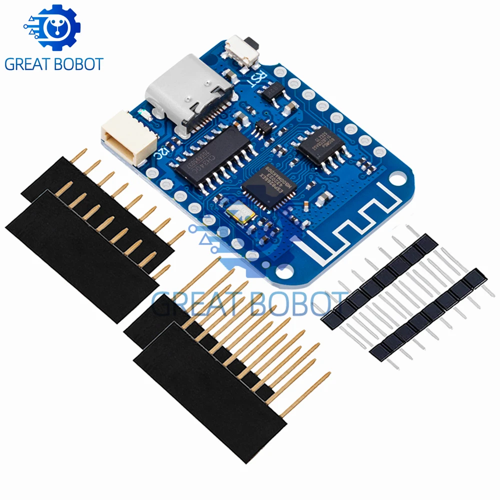 Фото Для WEMOS D1 Mini V4.0.0 TYPE-C USB WIFI Плата Интернета вещей на базе ESP8266 4 МБ MicroPython Nodemcu для Arduino, совместимая №3